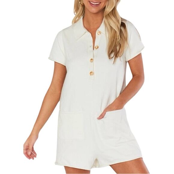NWT Show Me Your MuMu Gio Sweater Romper in White Knit Size XL Retail $128 - Picture 2 of 8
